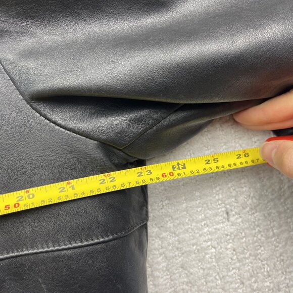 VTG Ski-Doo Bombardier Military Leather Bomber Jacket Mens 42 Black Snowmobile - Picture 7 of 13